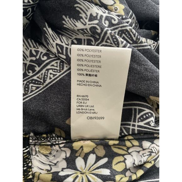 Free People Serendipity Strapless Wide Leg Jumpsuit Romper Black Multi Print XS - Picture 8 of 8